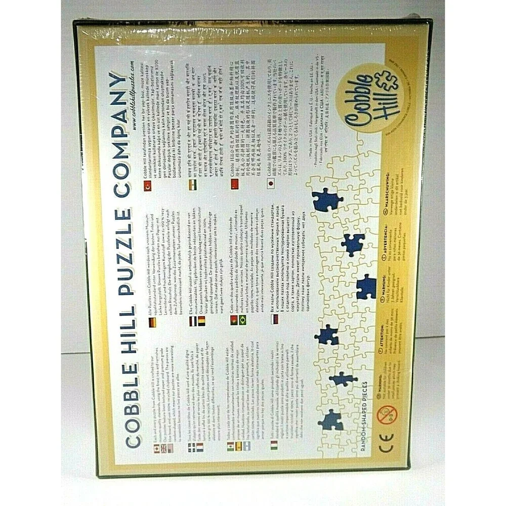 Cobble Hill Three Kings Puzzle Snow Barn Deer Winter 1000 Piece Poster New